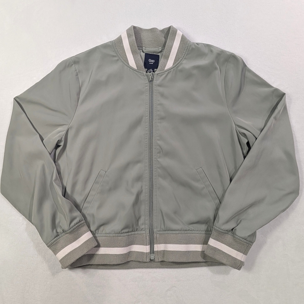 Gap Varsity‎ Bomber Jacket | Women's Size M | Light Mint Pastel Green